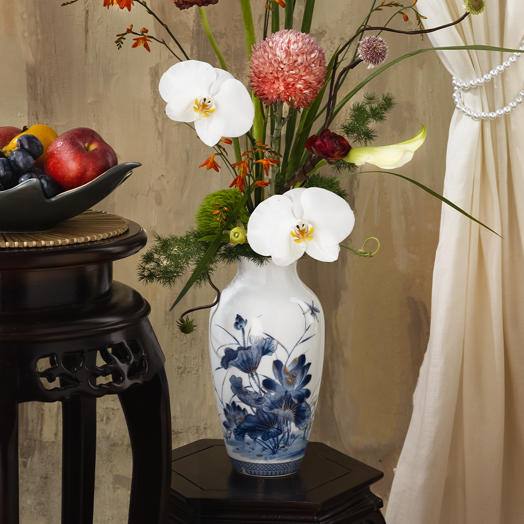 Bình Hoa 27 cm - Bình Hoa - Sen Vàng