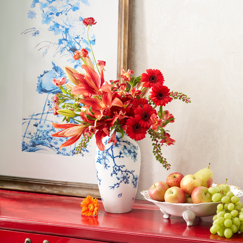  Bình hoa 27x14.5 cm - Bình hoa - Hoa Mai (Cobalt) 