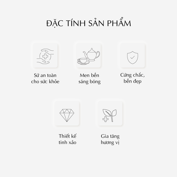 Bộ trà 1.3 L - Hoàng Cung - Sơn Hà