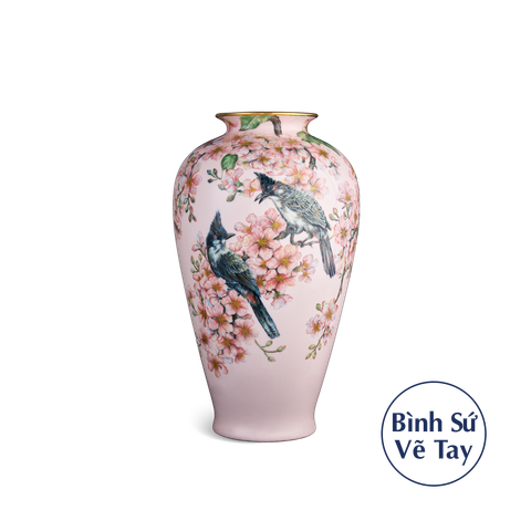  Bình hoa 40 cm - Bằng Lăng Tím & Chim 