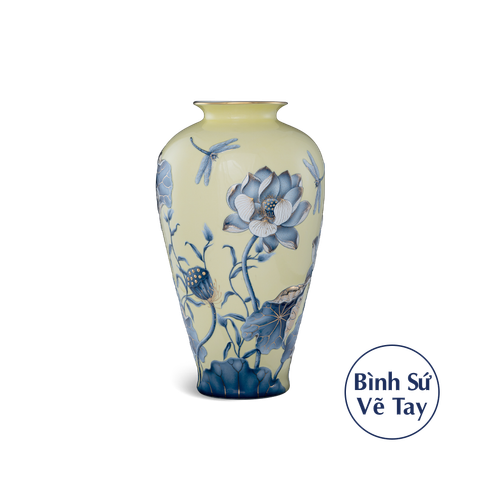  Bình hoa 40 cm - Bình Hoa - Sen Nền Vàng 