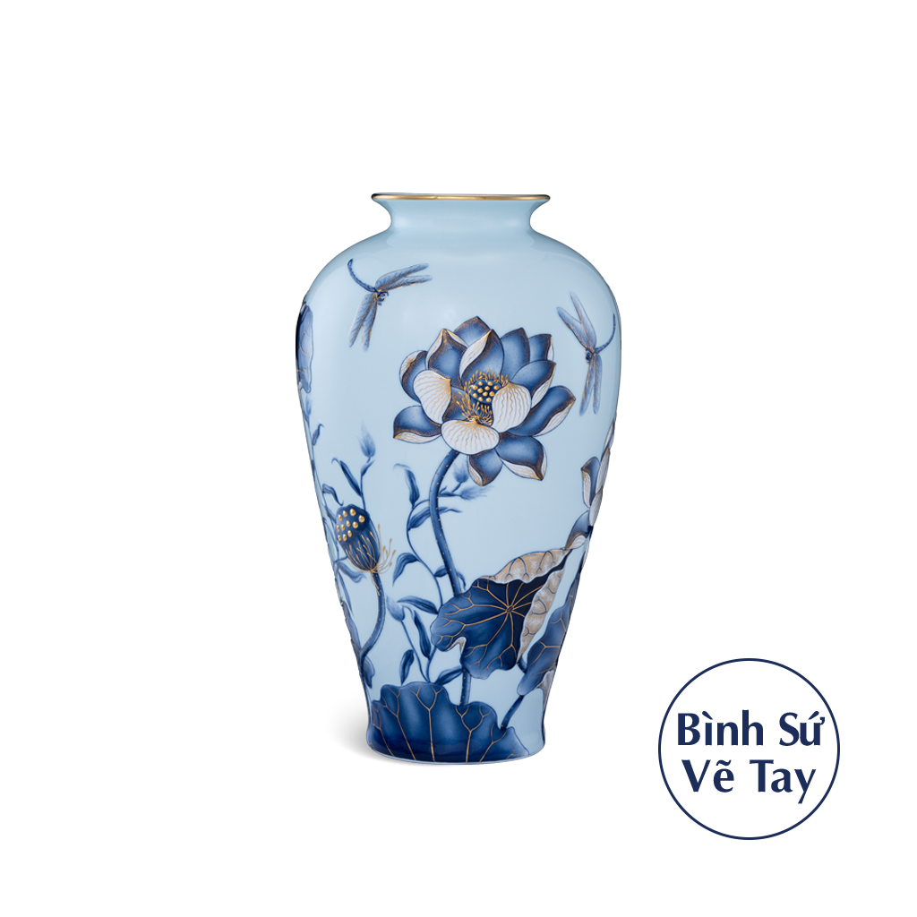 Bình hoa 40 cm - Bình Hoa - Sen Nền Xanh