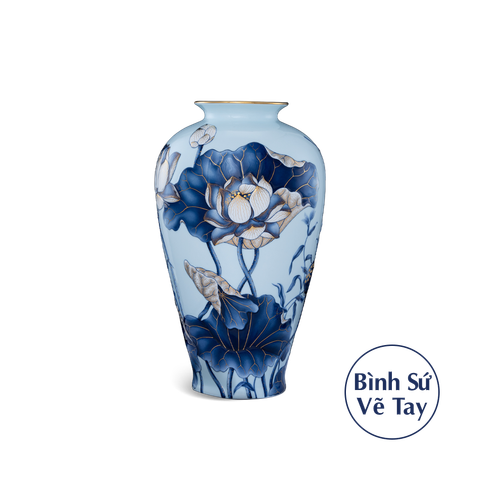  Bình hoa 40 cm - Bình Hoa - Sen Nền Xanh 