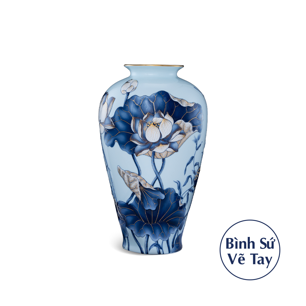 Bình hoa 40 cm - Bình Hoa - Sen Nền Xanh