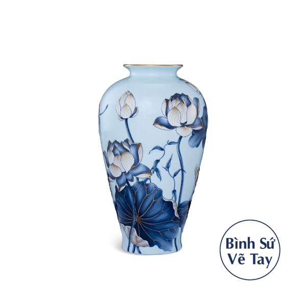 Bình hoa 40 cm - Bình Hoa - Sen Nền Xanh