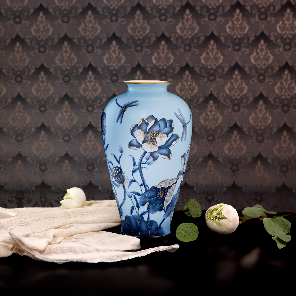 Bình hoa 40 cm - Bình Hoa - Sen Nền Xanh