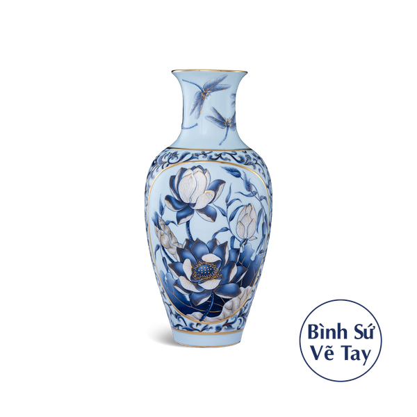 Bình hoa 50 cm - Sen Nền Xanh
