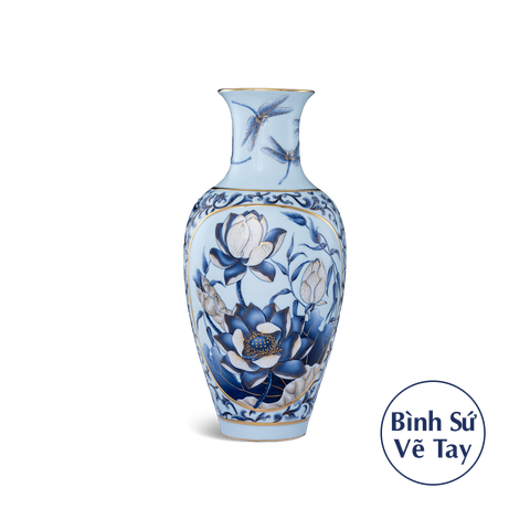  Bình hoa 50 cm - Sen Nền Xanh 