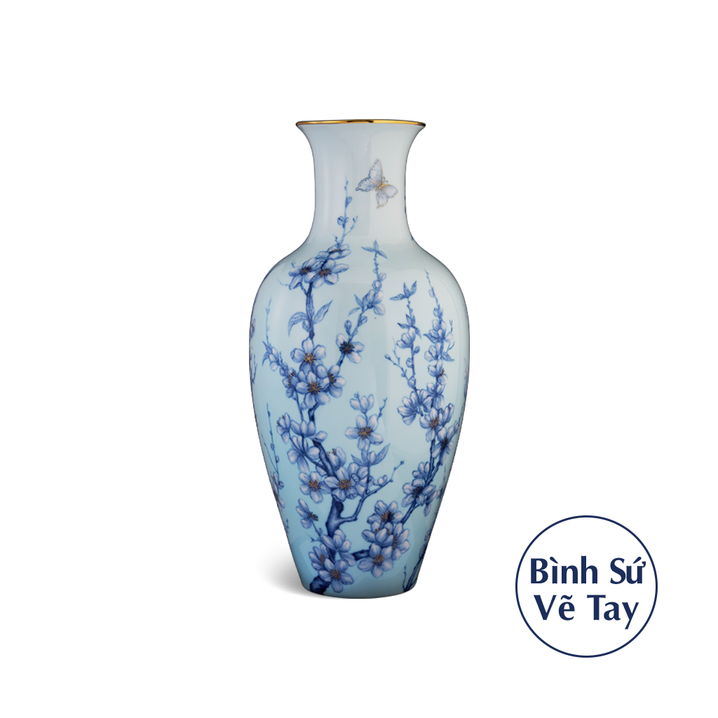 Bình hoa 50 cm - Đào Cobalt