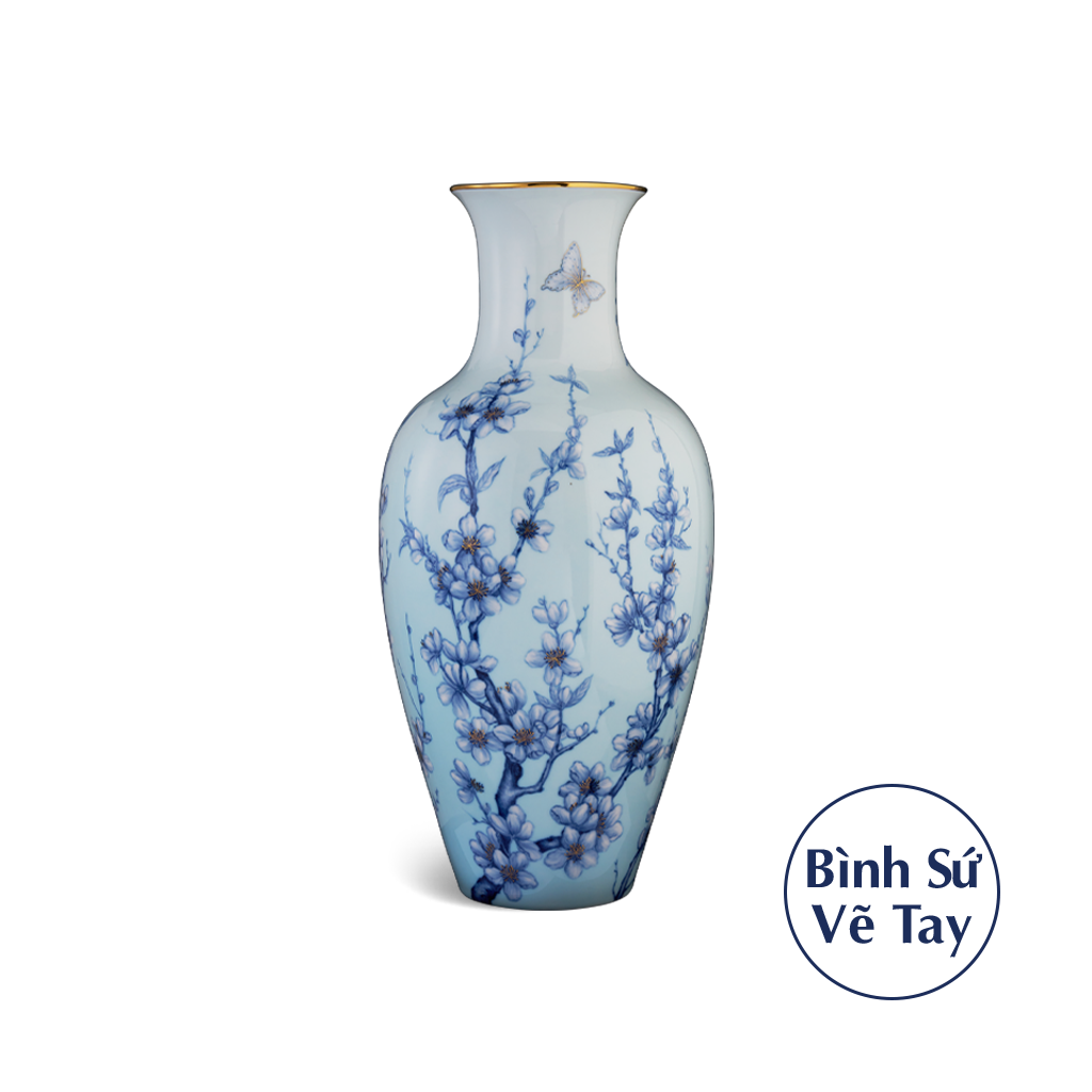 Bình hoa 50 cm - Đào Cobalt