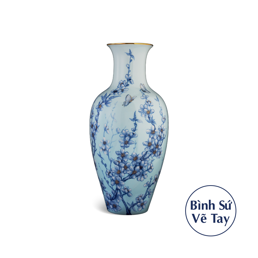Bình hoa 50 cm - Đào Cobalt