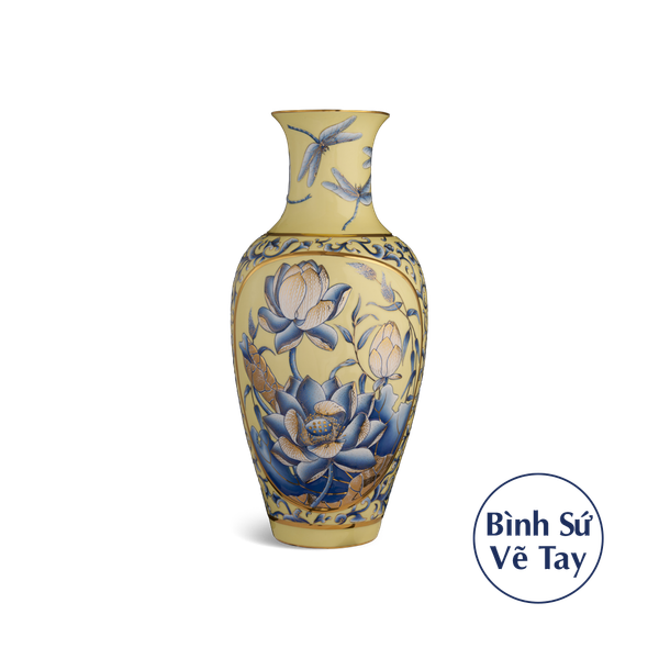 Bình hoa 50 cm - Sen Nền Vàng