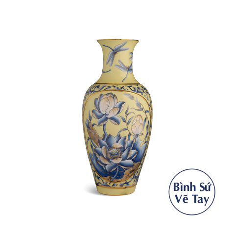  Bình hoa 50 cm - Sen Nền Vàng 