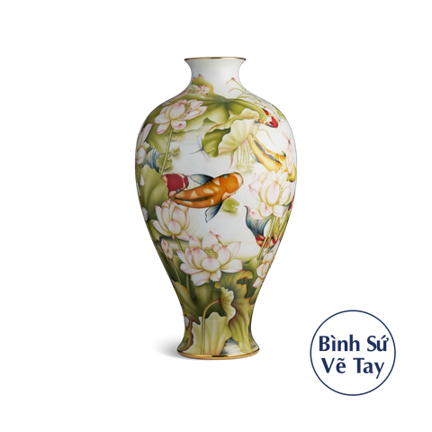  Bình hoa 57 cm - Sen và Cá 