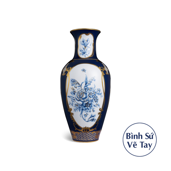 Bình hoa 60 cm - Hoa tây cobalt