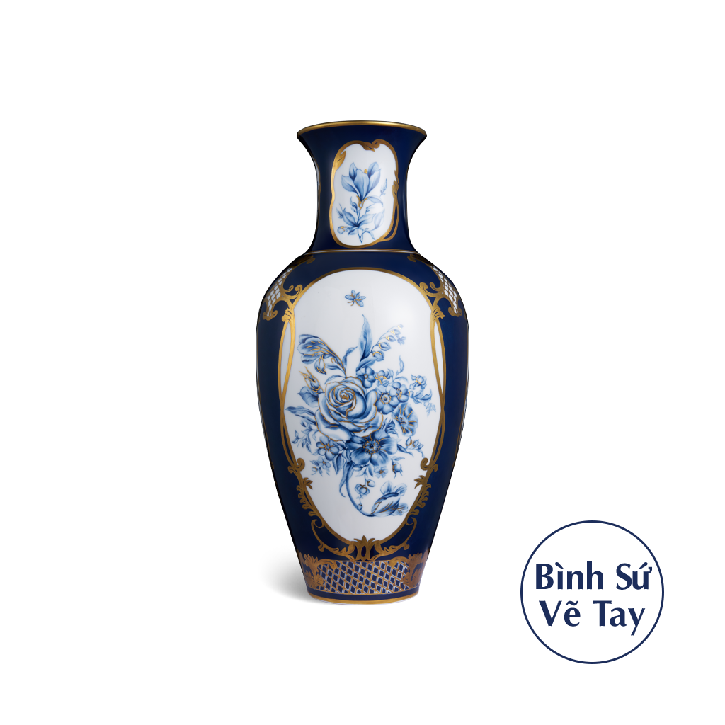 Bình hoa 60 cm - Hoa tây cobalt