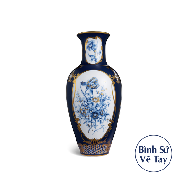 Bình hoa 60 cm - Hoa tây cobalt