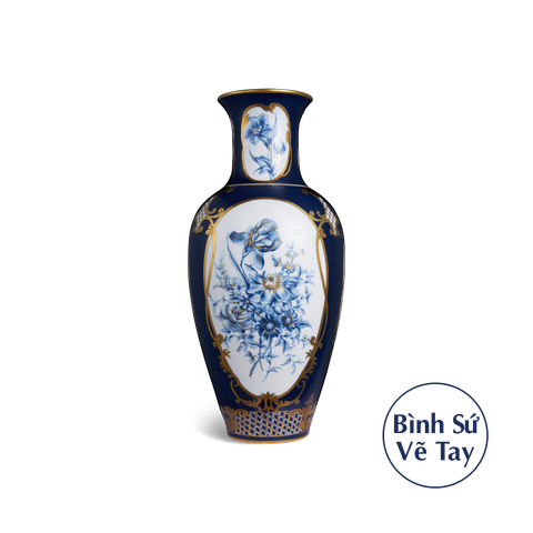  Bình hoa 60 cm - Hoa tây cobalt 