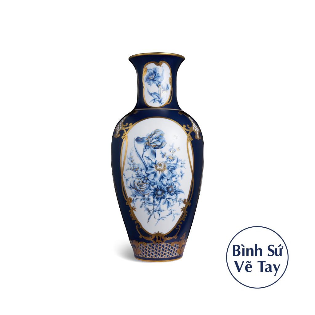 Bình hoa 60 cm - Hoa tây cobalt