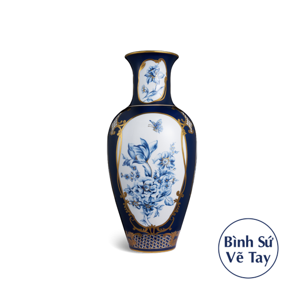 Bình hoa 60 cm - Hoa tây cobalt