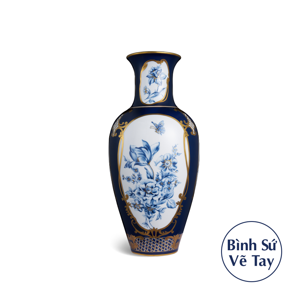 Bình hoa 60 cm - Hoa tây cobalt