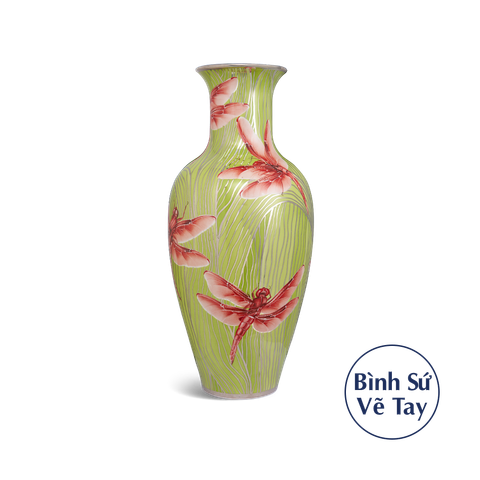  Bình hoa 60 cm - Chuồn chuồn đỏ 