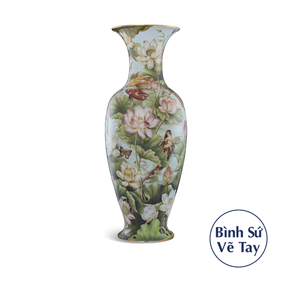 Bình hoa 70/72 cm - Sen và Cá
