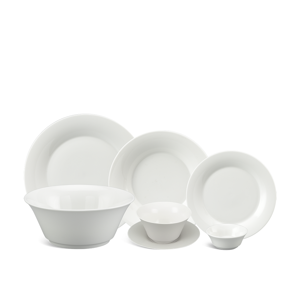 Bộ đồ ăn 22 sản phẩm - Tulip Ngà - Trắng Ngà