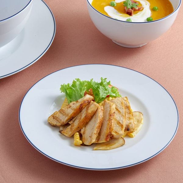 Bộ đồ ăn 6 người 25 sản phẩm - Camellia - Chỉ Xanh Dương