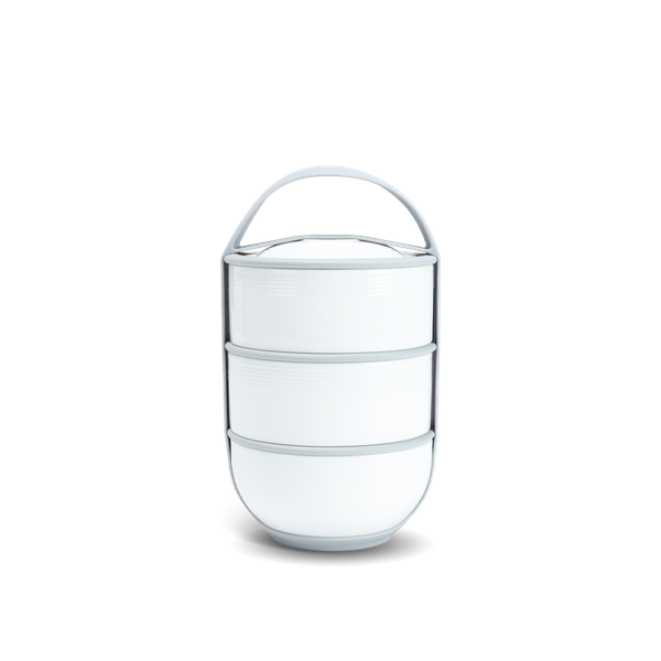 Bộ hộp cơm văn phòng 12.5 cm - Trắng