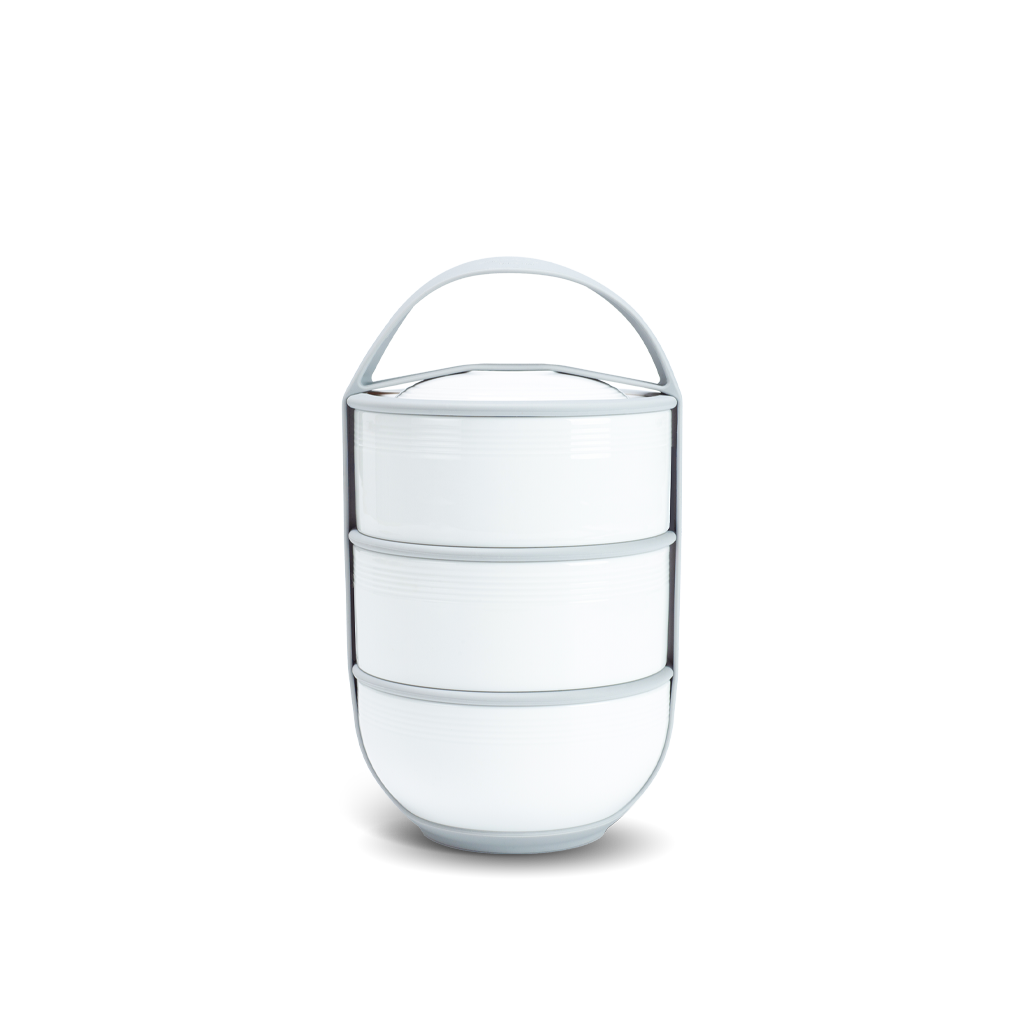 Bộ hộp cơm văn phòng 12.5 cm - Trắng