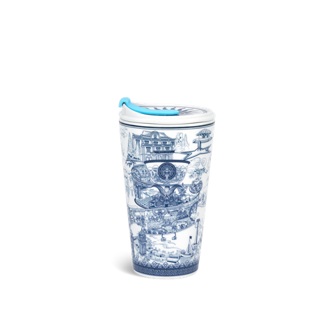  Ly sứ dưỡng sinh 0.48 L (K1) + nắp ống hút - Dưỡng Sinh - Nam Quốc - Nam Bộ 