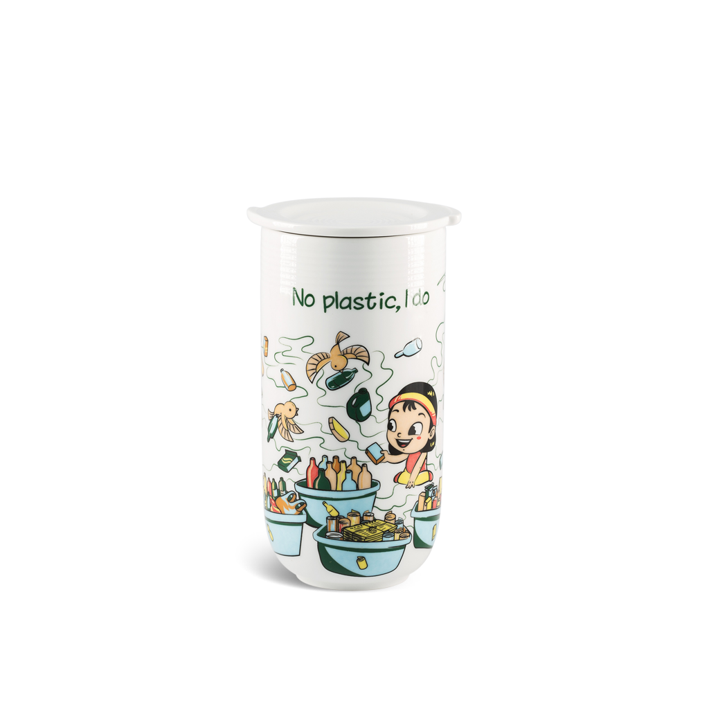 Ly sứ dưỡng sinh 0.48 L (K4) + nắp - Dưỡng Sinh - Tấm Cám