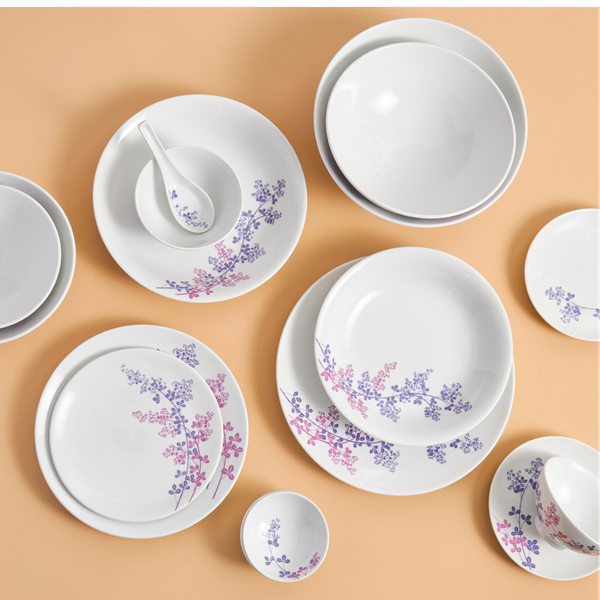 Bộ đồ ăn 22 sản phẩm - Daisy - Cỏ Tím