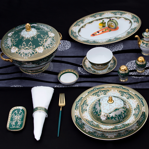 Bộ đồ ăn 85 sản phẩm - Hoàng Cung - Sen Ngọc Bích