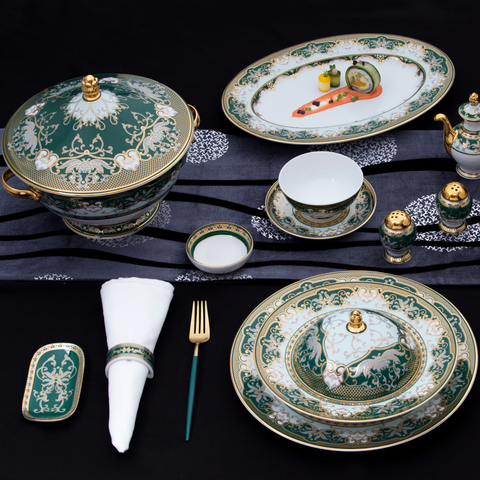  Bộ đồ ăn 85 sản phẩm - Hoàng Cung - Sen Ngọc Bích 