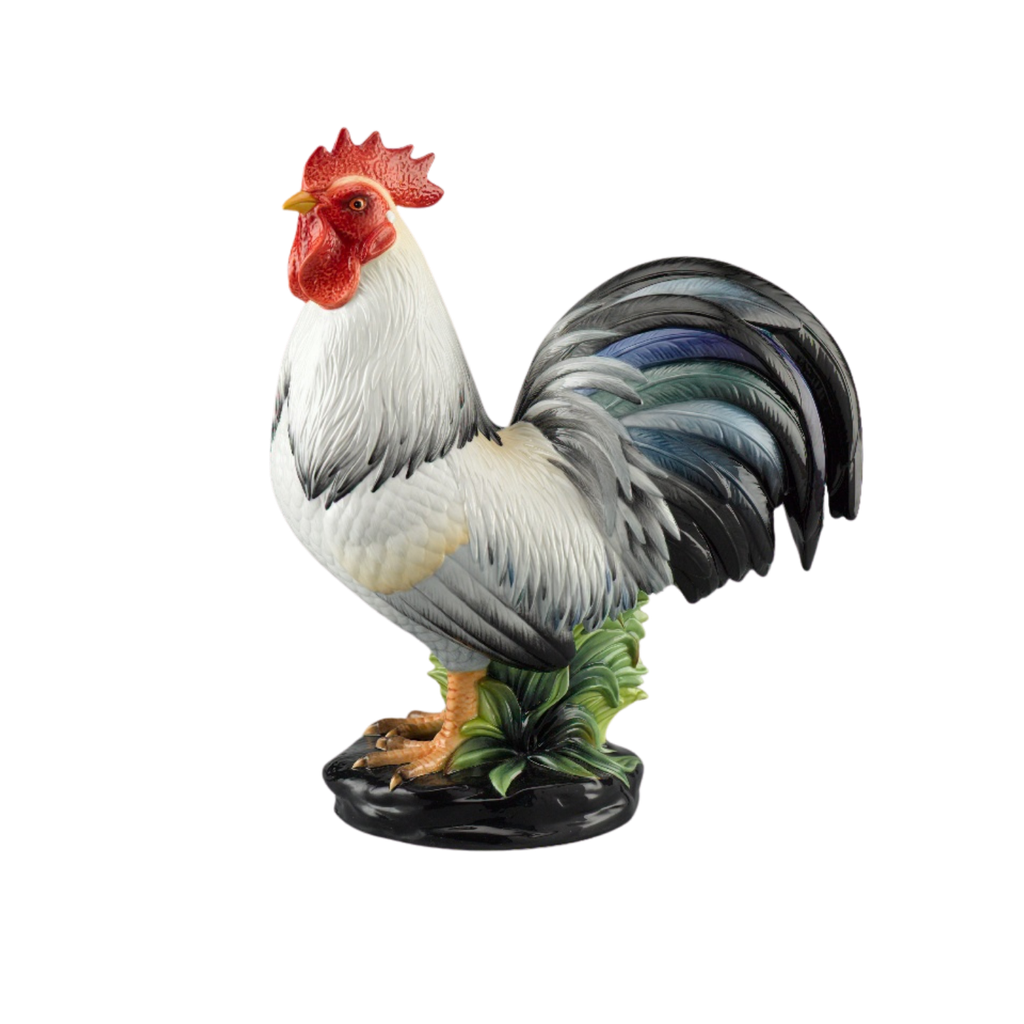 Gà Đại Cát 34 cm - Tượng -Trắng