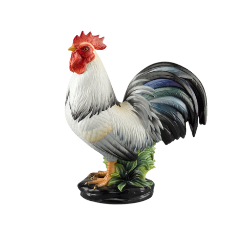  Gà Đại Cát 34 cm - Tượng -Trắng 