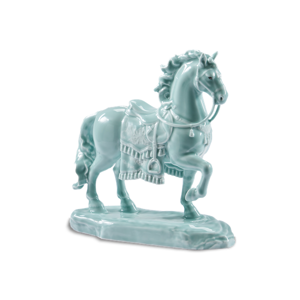 Tượng Bảo Mã 23.9 cm - Tượng - Men Ngọc (bóng)