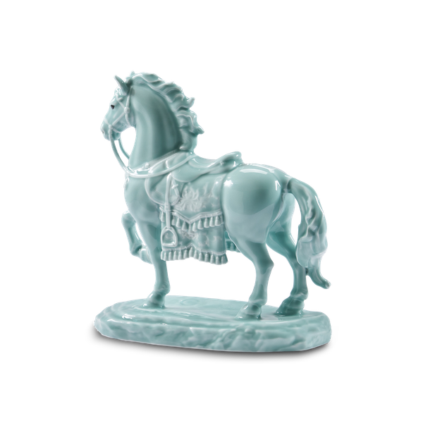 Tượng Bảo Mã 23.9 cm - Tượng - Men Ngọc (bóng)