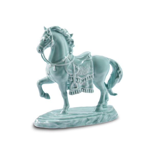 Tượng Bảo Mã 23.9 cm - Tượng - Men Ngọc (bóng)