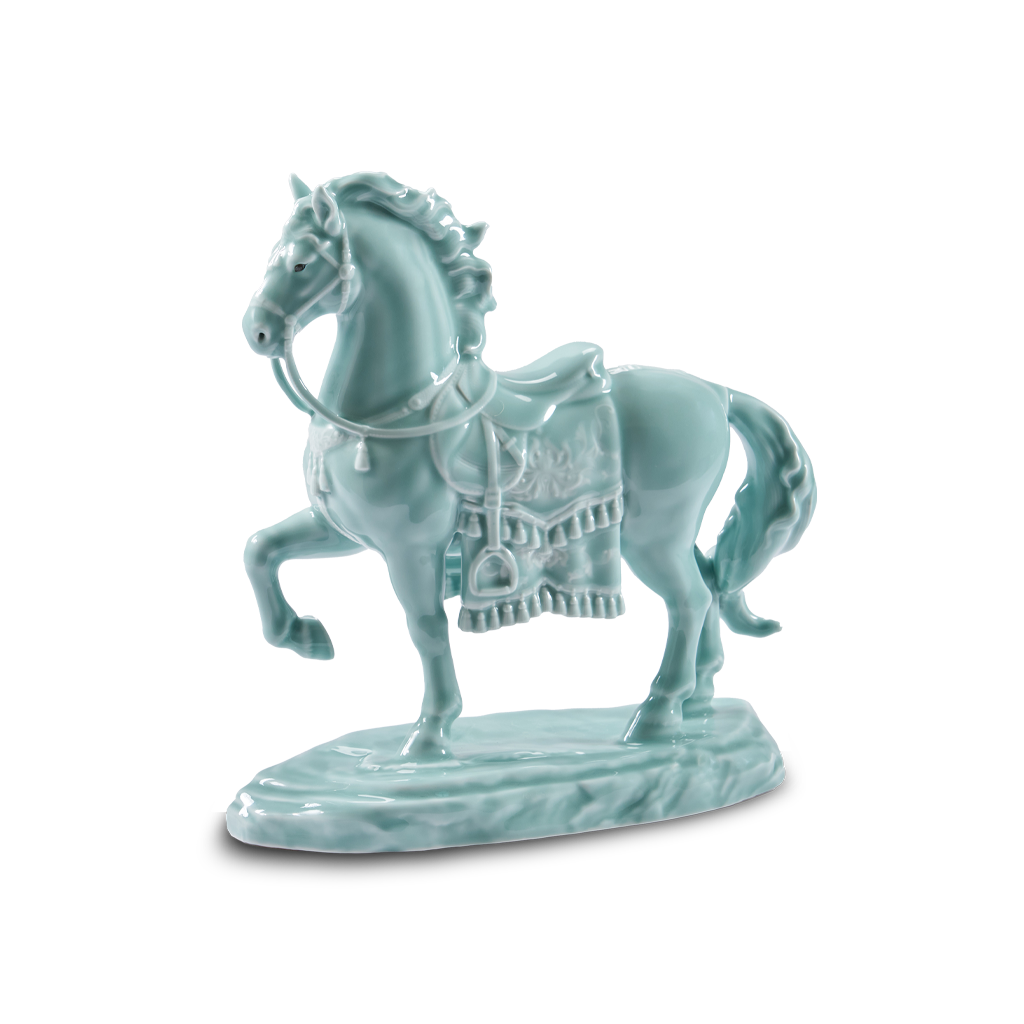 Tượng Bảo Mã 23.9 cm - Tượng - Men Ngọc (bóng)