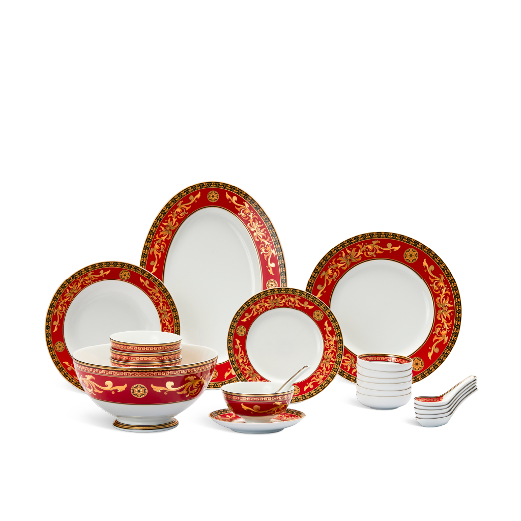 Bộ đồ ăn 6 người Âu-Á 44 sản phẩm - Hoàng Cung - Quốc Sắc