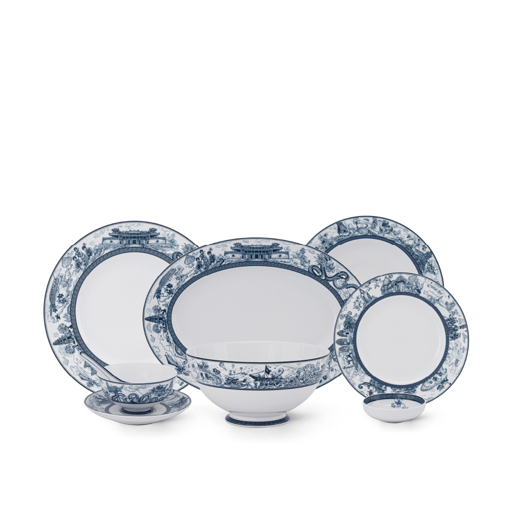 Bộ đồ ăn 6 người Âu-Á 44 sản phẩm - Hoàng Cung - Nam Quốc