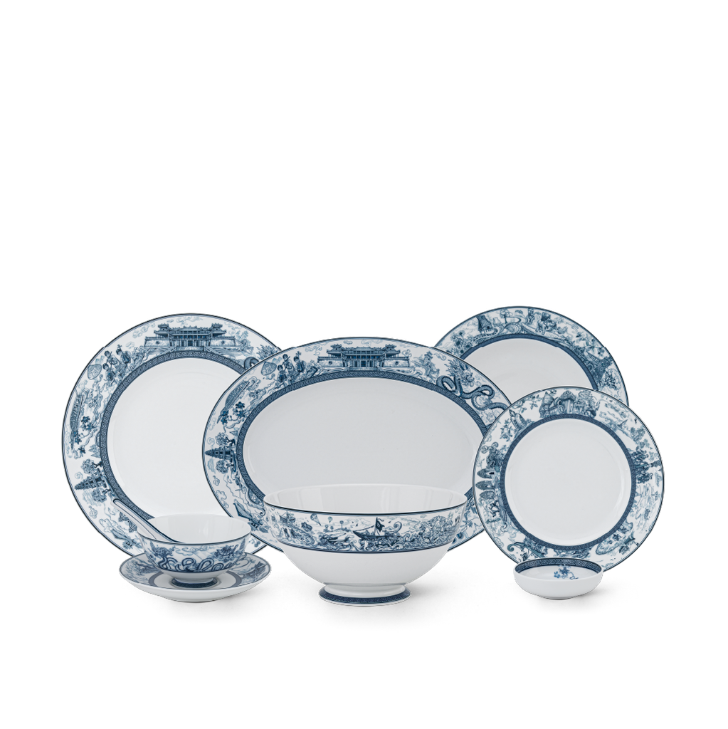 Bộ đồ ăn 6 người Âu-Á 44 sản phẩm - Hoàng Cung - Nam Quốc