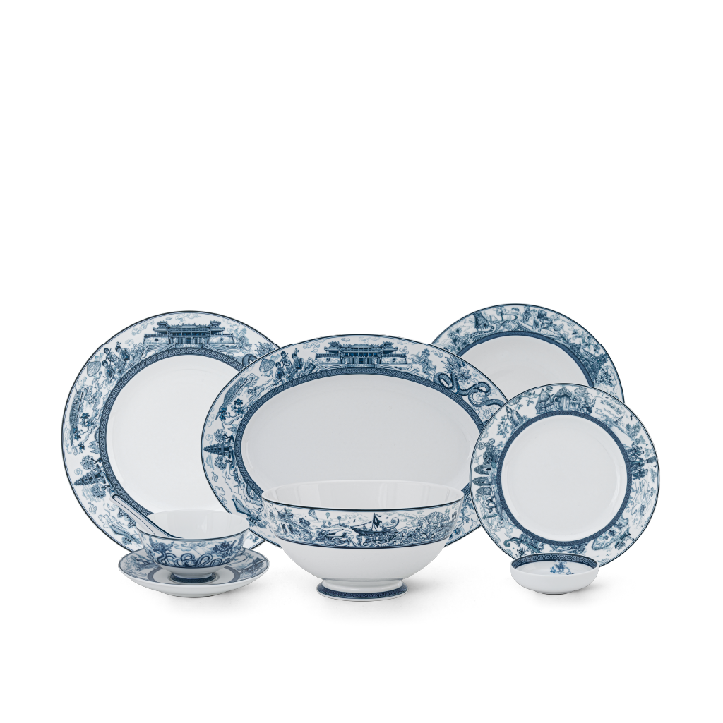 Bộ đồ ăn 6 người Âu-Á 44 sản phẩm - Hoàng Cung - Nam Quốc