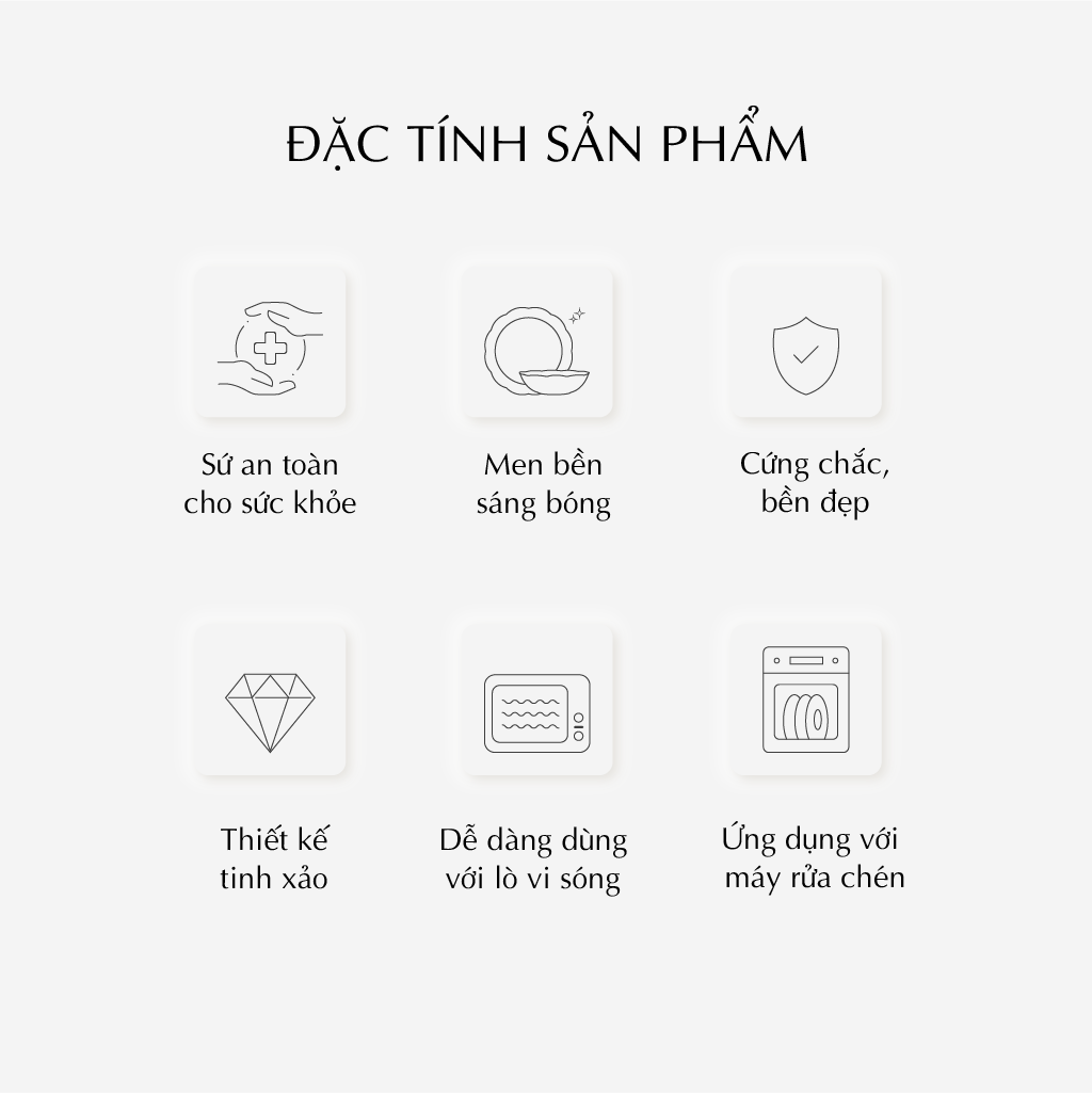 Bộ đồ ăn 6 người Âu-Á 44 sản phẩm - Hoàng Cung - Nam Quốc