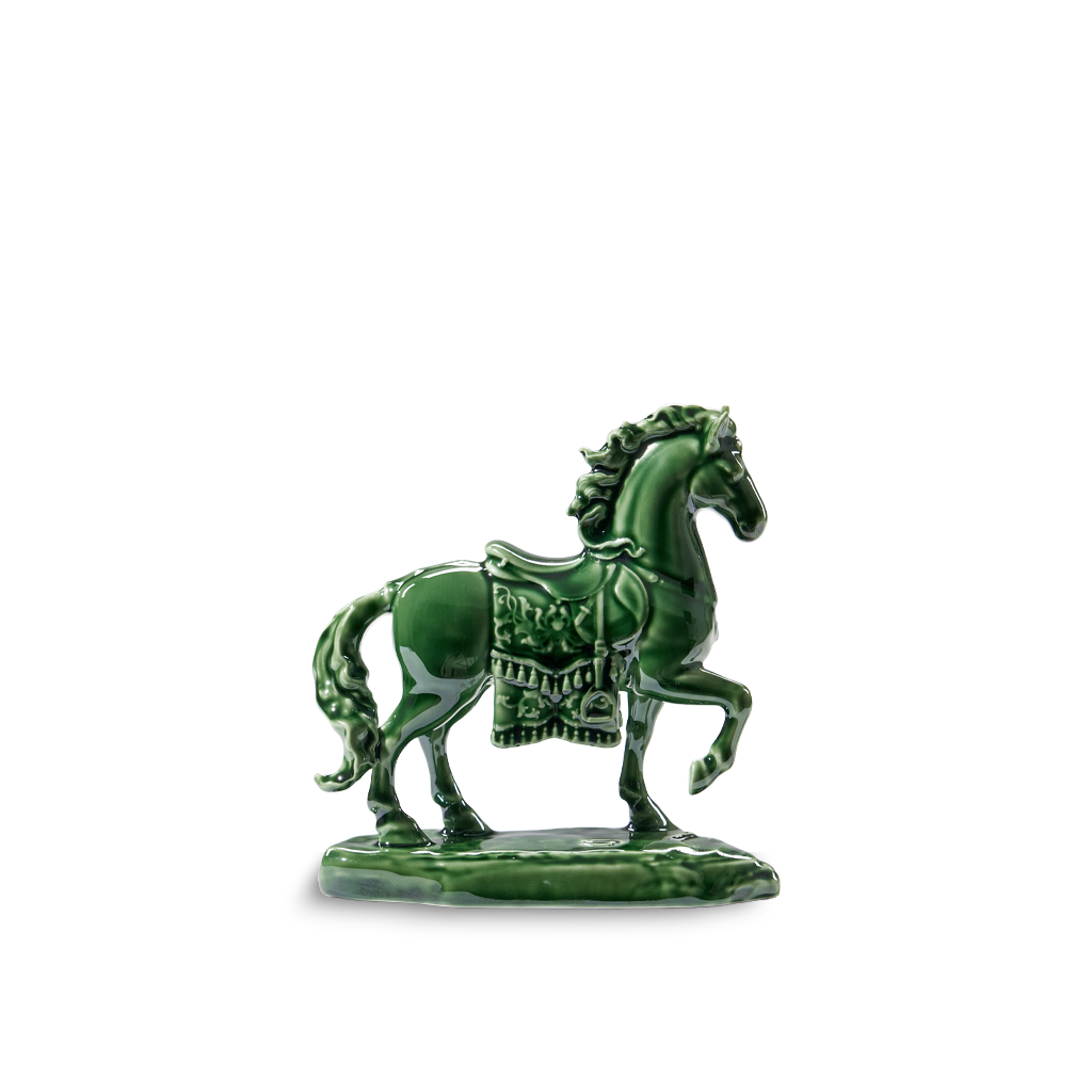 Tượng Bảo Mã 10.5cm - Tượng - Lưu Ly Xanh