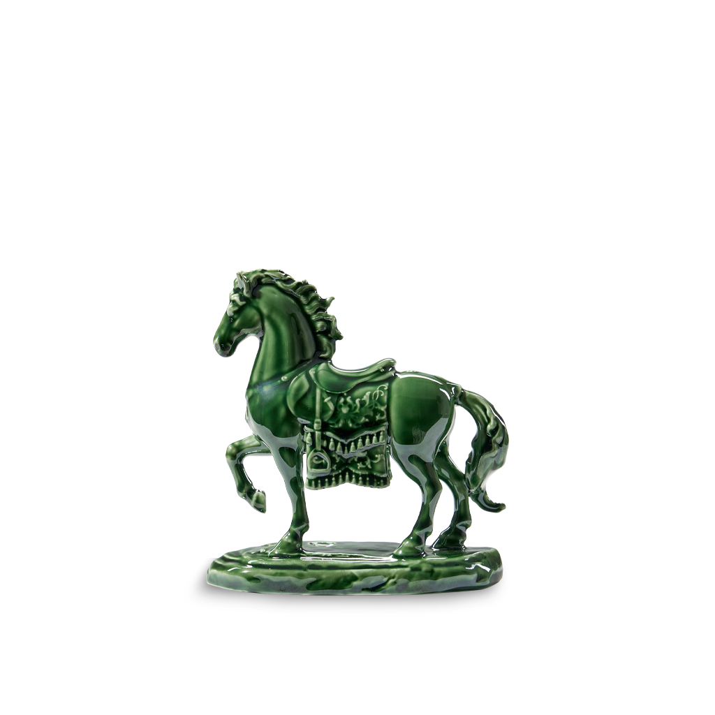 Tượng Bảo Mã 10.5cm - Tượng - Lưu Ly Xanh