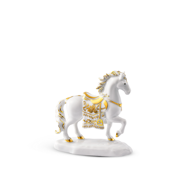 Tượng Bảo Mã 10.5 cm (Trang Trí Vàng) - Tượng - Trắng